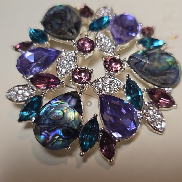 NAPIER BRAND BEAUTIFUL COLORFUL SPARKLING STONES FASHION JEWELRY PIN BROOCH - Picture 6 of 11